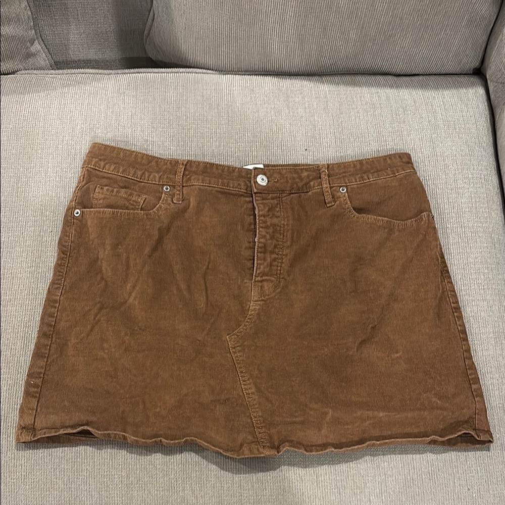 Old Navy Tan Corduroy Mini Skirt Casual